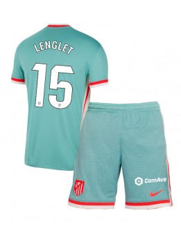 Atletico Madrid Clement Lenglet #15 Dječji Gostujuci Dres kompleti 2024-25 Kratak Rukavima (+ kratke hlače)